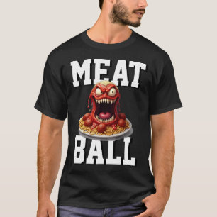 Camiseta Moda de férias de Verão SPAGHETTI MEATBALL MONSTER