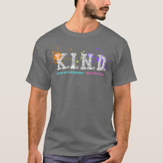 Camiseta Moda De Inclusão Não Divisão Positiva