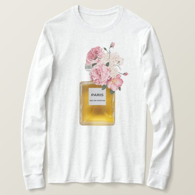 Camiseta Moda de Perfume Flor (Frente do Design)