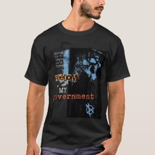 Camiseta Moda de Rua Punk Gráfica Liberdade