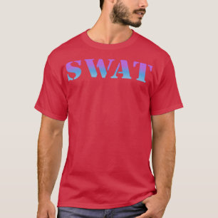 Camiseta Moda de Texto Swat Perigosa