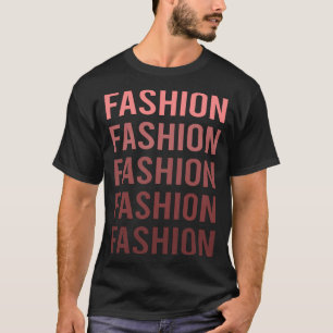 Camiseta Moda de Texto Vermelho
