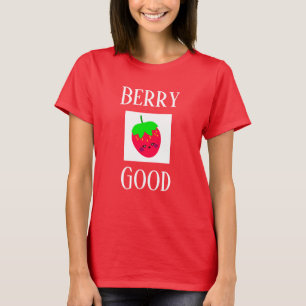 Camiseta Moda de Verão das mulheres Novelty BERRY BOM