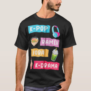 Camiseta Moda do KPop para os fãs do KDrama e do KPop Merc