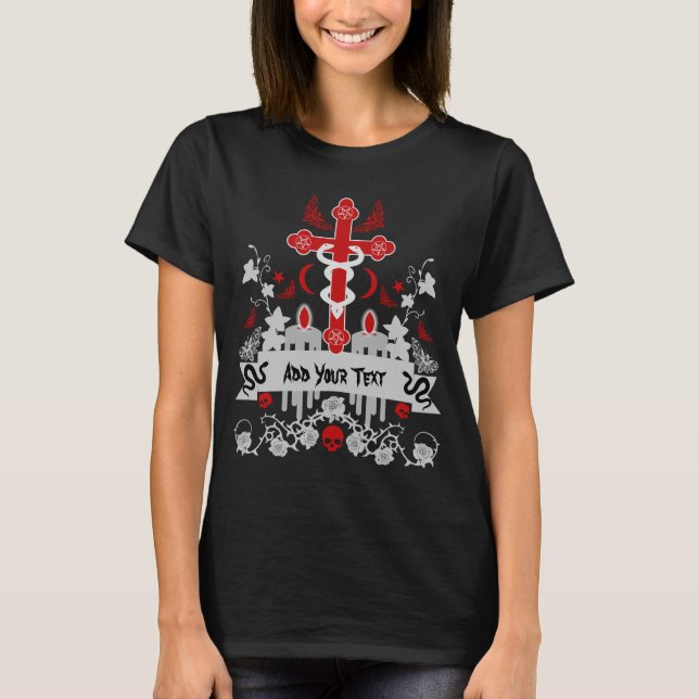 Camiseta Moda do tronco Posto do gótico (Frente)