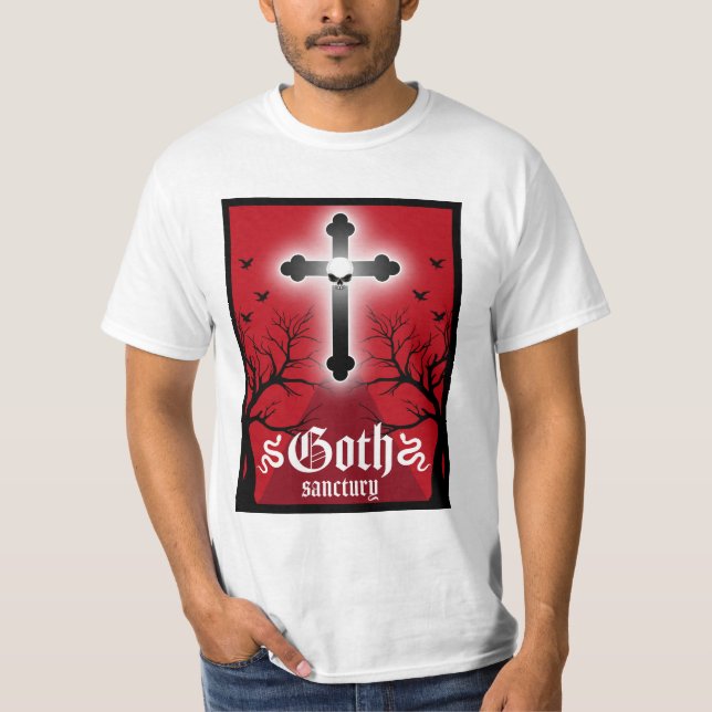 Camiseta Moda do tronco Posto do gótico (Frente)