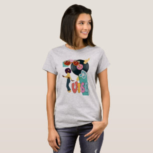 Camiseta moda dos anos 70 vibe de verão
