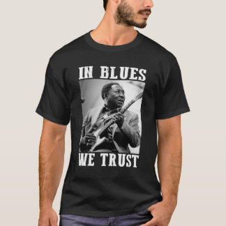 Camiseta Moda Em Blues Confiamos Em T-Shirt Retro Essencial