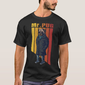 Camiseta Moda Engraçada do Sr. Pug Cachorro 527
