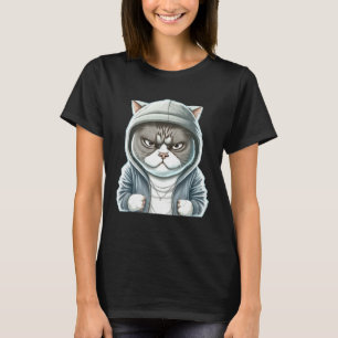 Camiseta Moda Felina de Gato com Roupas Elegantes