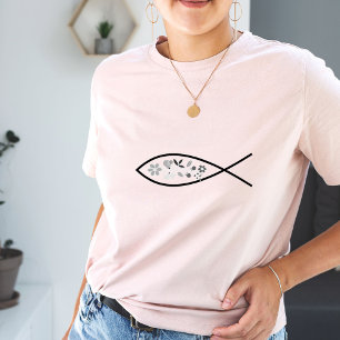 Camiseta Moda Feminina Ayasha Fish Logo Rosa Feminino 