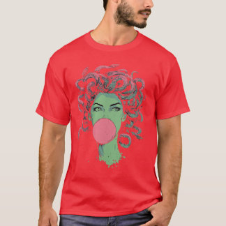 Camiseta Moda Feminina Medusa Bubblegum Mitológica Cobra Ca