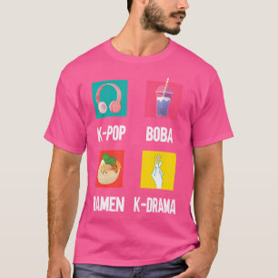 Camiseta Moda K-Pop Para Fãs De K-Drama Coreano Mercadorias