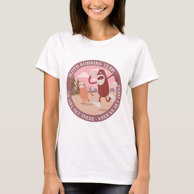 Camiseta Moda Lenta Em Execução Equipe Funny Runners Gráfic (Frente)