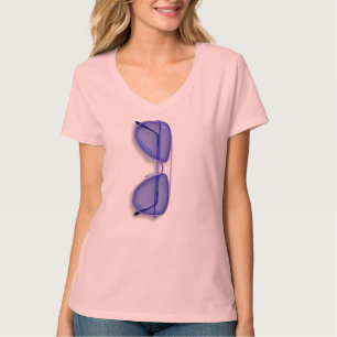 Camiseta Moda Óculos de sol Lady T-Shirt