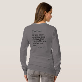 Camiseta Moda: Pescoço da Tripulação de Longa Distância
