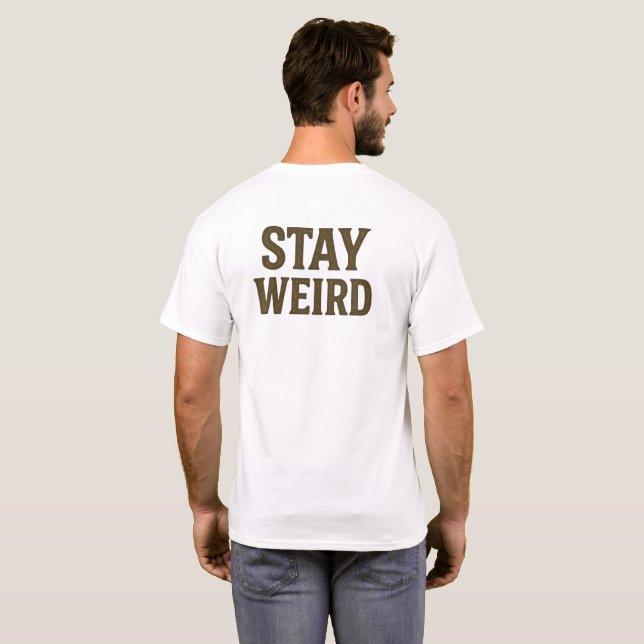 Camiseta Moda Retrô Excêntrica de Rua (Parte Traseira Completa)