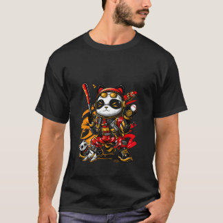Camiseta Moda retrô legal de rua de beisebol Panda & jogado