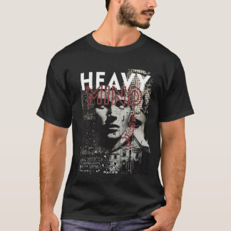 Camiseta Moda Streetwear Estética Pesada da Mente | Grunge