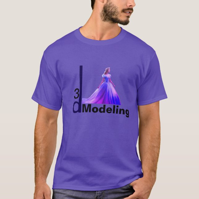Camiseta Modelagem Bela Cinderela 3D - (Frente)