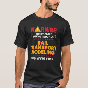 Camiseta Modelagem de Transporte Ferroviário Trem Piada Grá