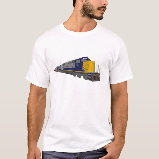 Camiseta  Modelo 3D: Comboio de carga: Estrada de ferro: (Frente)