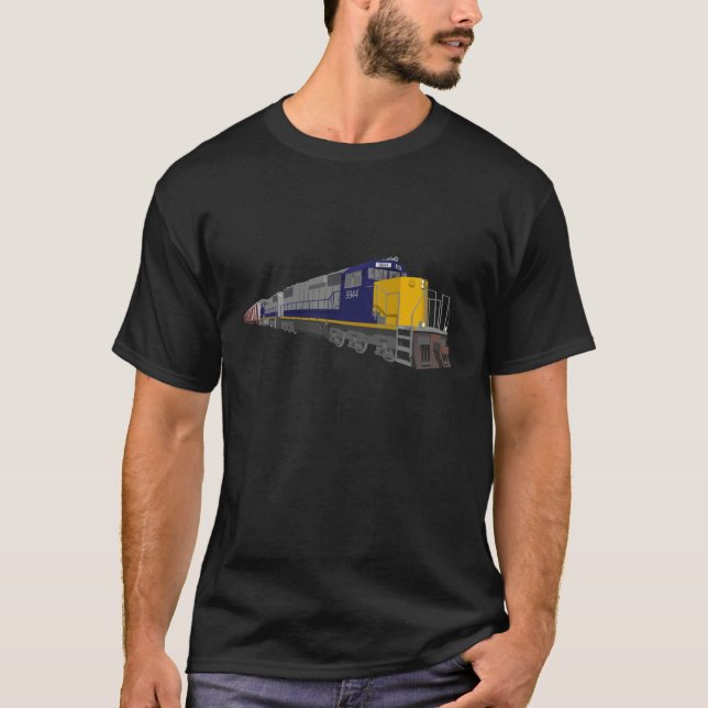 Camiseta  Modelo 3D: Comboio de carga: Estrada de ferro: (Frente)