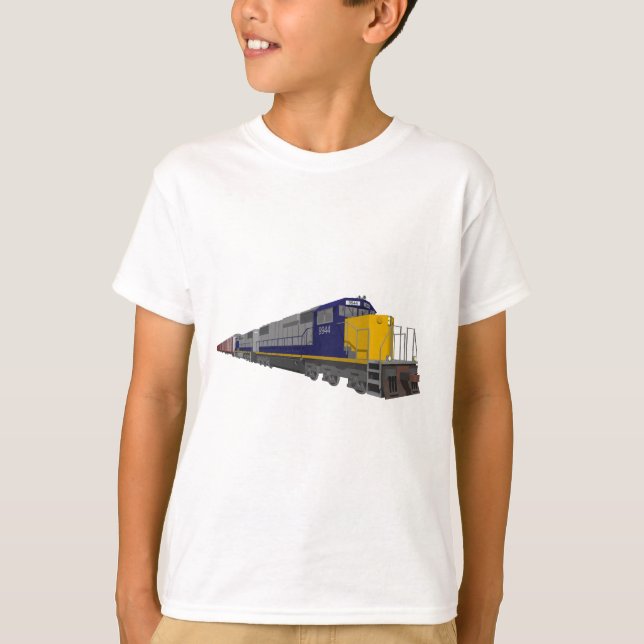 Camiseta modelo 3D: Comboio de mercadorias: Estrada de (Frente)