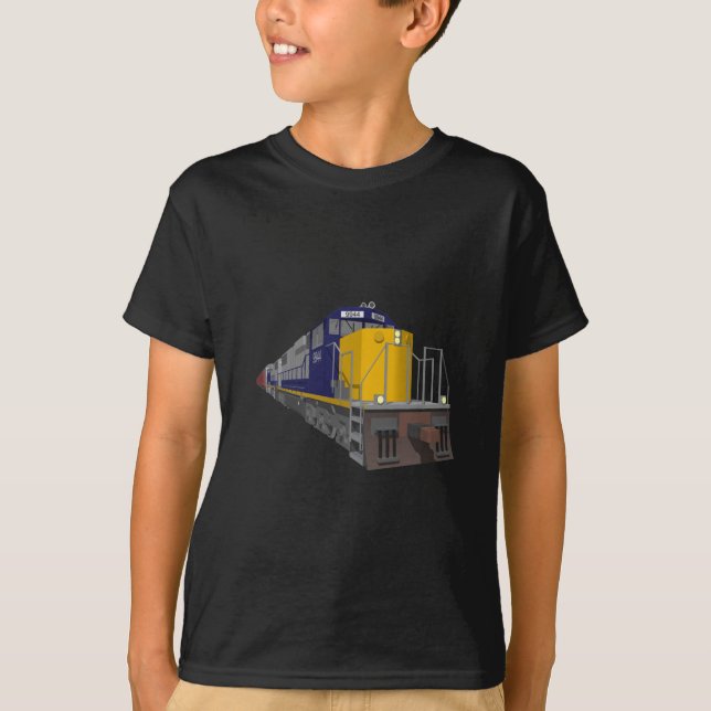 Camiseta Modelo 3D: Trem de Carga: Ferrovia: (Frente)