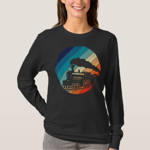 Camiseta Modelo Antigo da Locomotiva de Retro-Locomotiva da