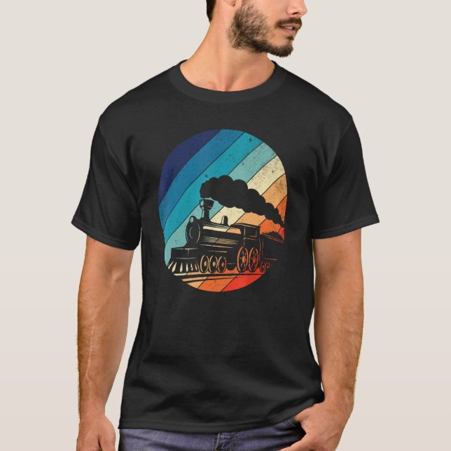 Camiseta Modelo Antigo da Locomotiva de Retro-Locomotiva da (Frente)