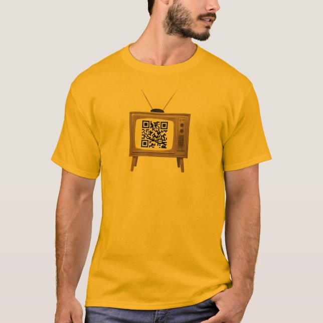 Camiseta Modelo antiquado do t-shirt da tevê do código de (Frente)