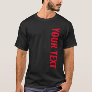 Camiseta Modelo Big Font significa Roupa seu texto ou nome