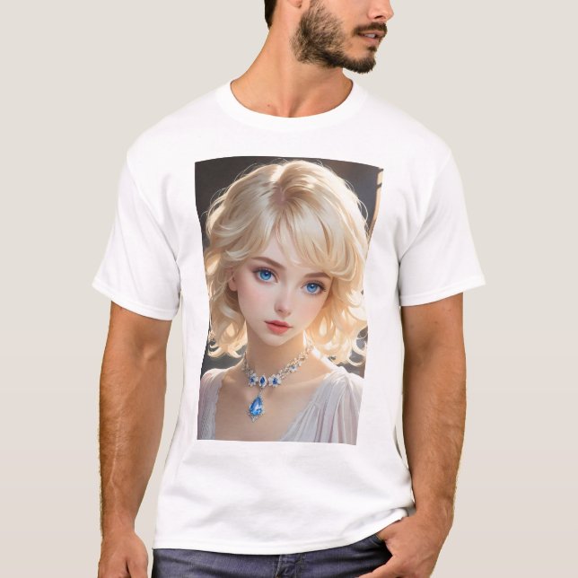 Camiseta modelo com colar (Frente)