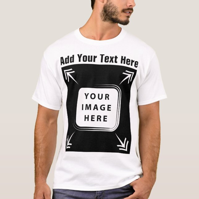 Camiseta Modelo Crie Seu Próprio Texto de Fotografia Person (Frente)