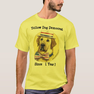 Camiseta Modelo customizável - cão amarelo Democrata desd