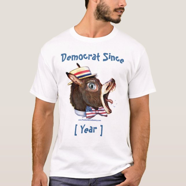 Camiseta Modelo customizável - Democrata desde (Frente)