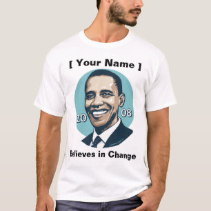 Camiseta Modelo customizável - Obama acredita na mudança
