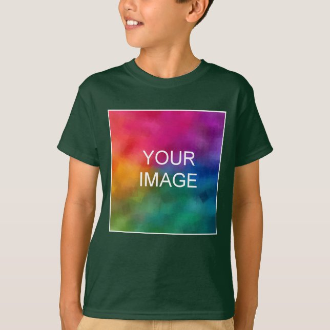 Camiseta Modelo de Adição de Crianças de Imagem em Floresta (Frente)