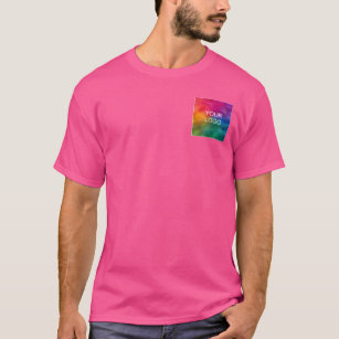 Camiseta Modelo de adição de logotipo de imagem com cor ros