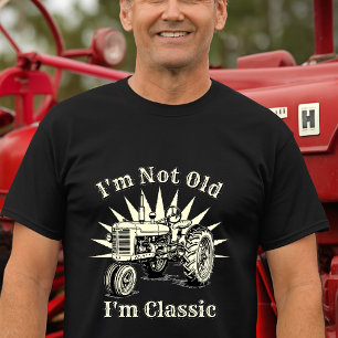 Camiseta Modelo de Aniversário de Trator de Fazenda Clássic