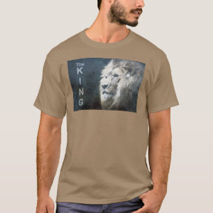 Camiseta Modelo de Cabeça de Leão Pop Art Elegante Cor de S