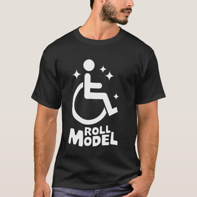 Camiseta Modelo de Cadeira de Rodas para Deficientes (Frente)