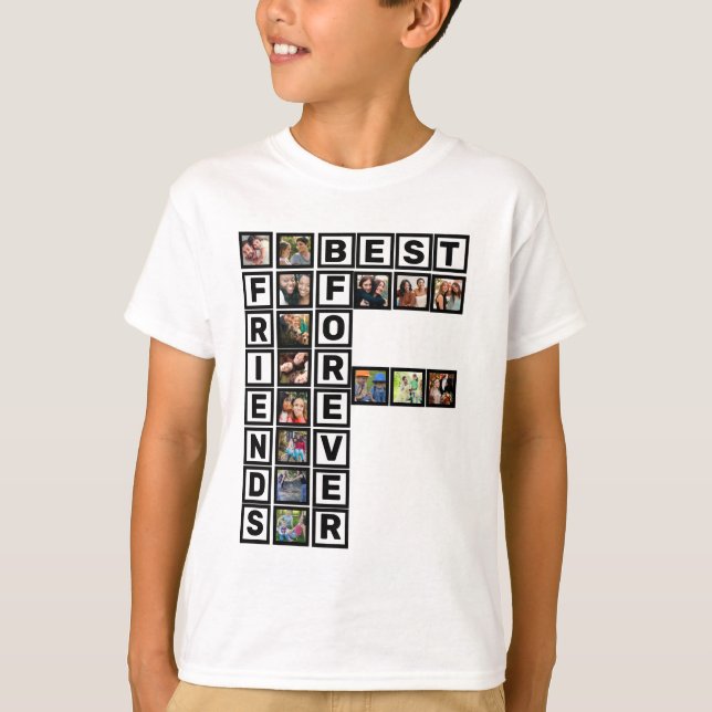 Camiseta Modelo de Colagem de Fotografias para os Melhores  (Frente)