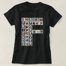 Camiseta Modelo de Colagem de Fotografias para os Melhores 