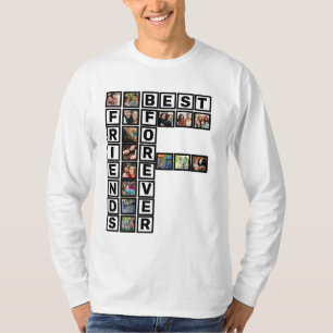 Camiseta Modelo de Colagem de Fotografias para os Melhores 