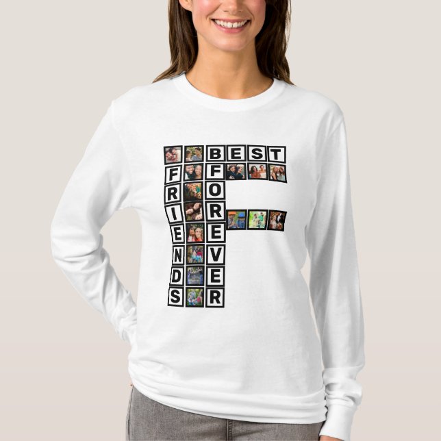 Camiseta Modelo de Colagem de Fotografias para os Melhores  (Frente)