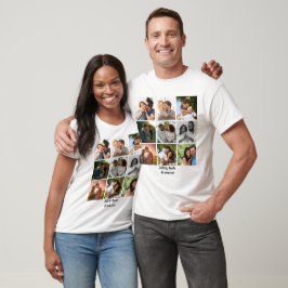 Camiseta Modelo de Colagem de Fotos 9 Personalizada para Ca