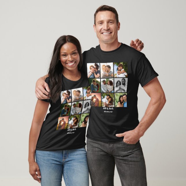 Camiseta Modelo de Colagem de Fotos 9 Personalizada para Ca (Unissex)