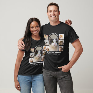 Camiseta Modelo de Colagem de Fotos de Memorial de Gato 7 T